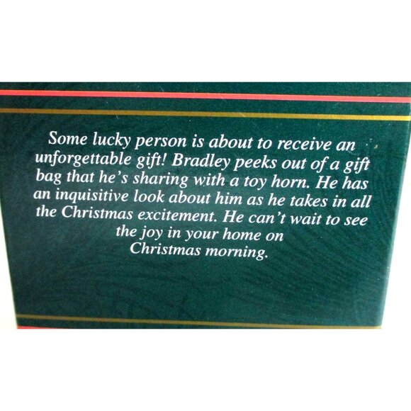 Carlton Cards 1998 Bradley Bear In Tartan Gift Bag Christmas Ornament Decoration - Picture 7 of 7